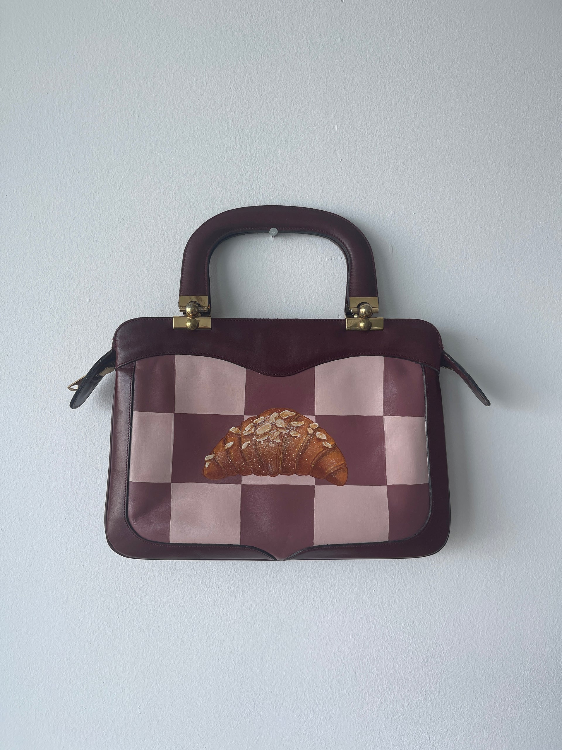 Check Please! Hand-painted Almond Croissant Bag