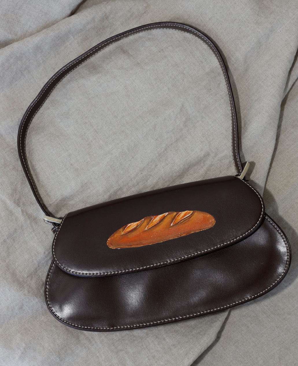 Hand-painted Petite Baguette Bag