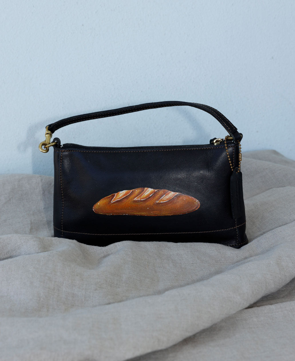 Hand-painted Baguette Bag