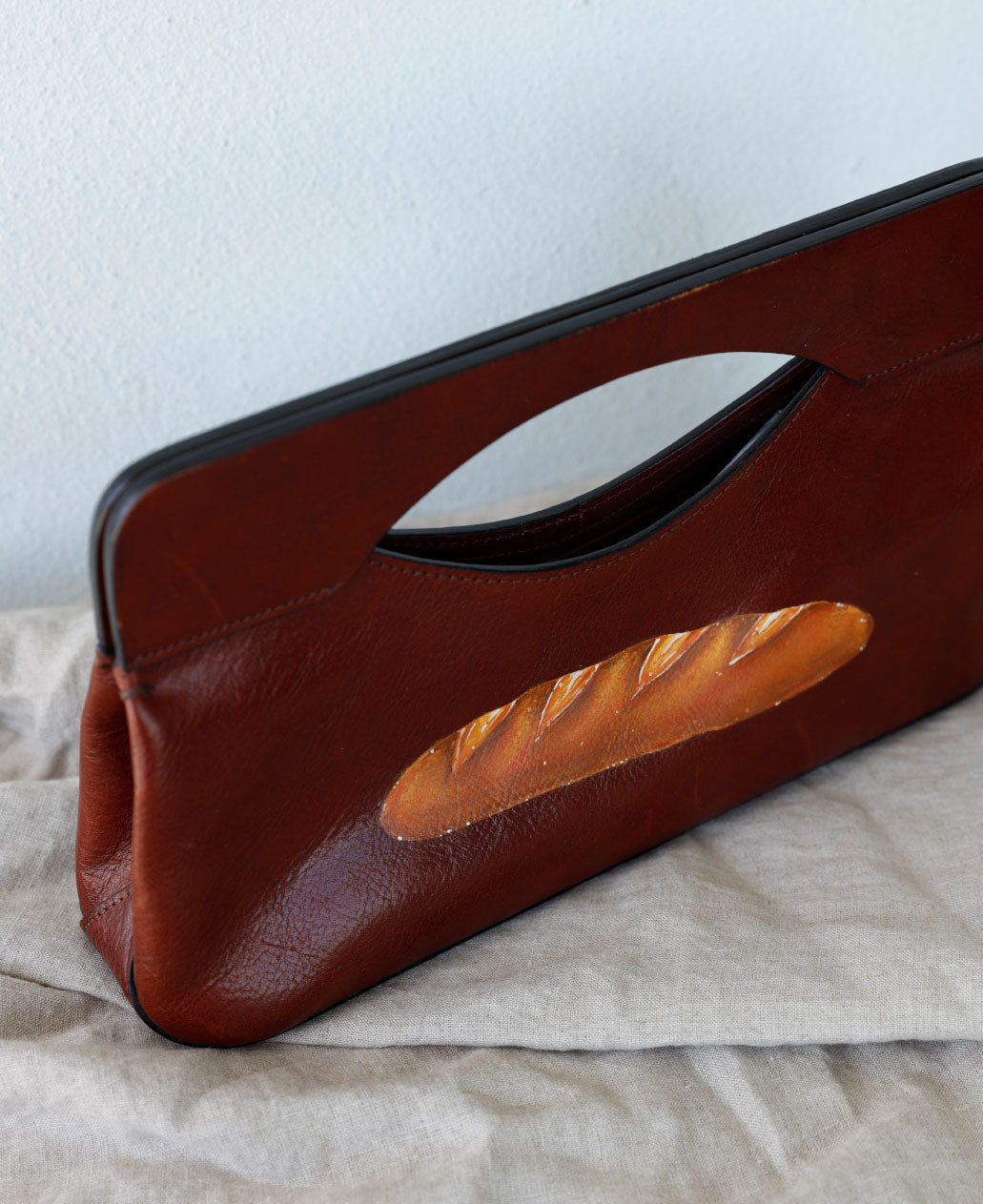 Hand-painted Baguette Bag